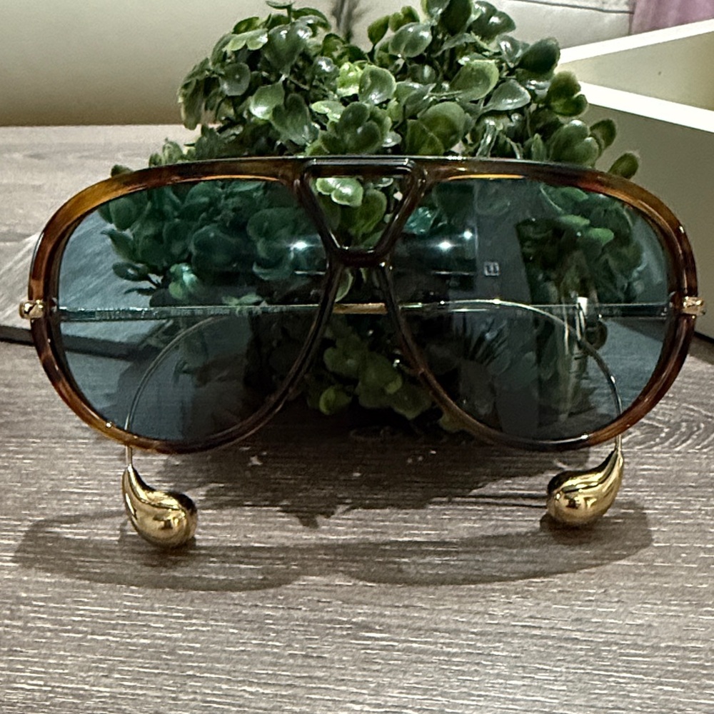 Bottega Veneta Tortoise and Gold Sunglasses
